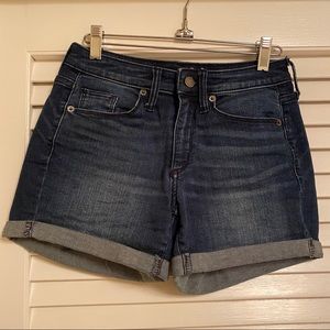 NWOT dark wash jean shorts (cuffed)
